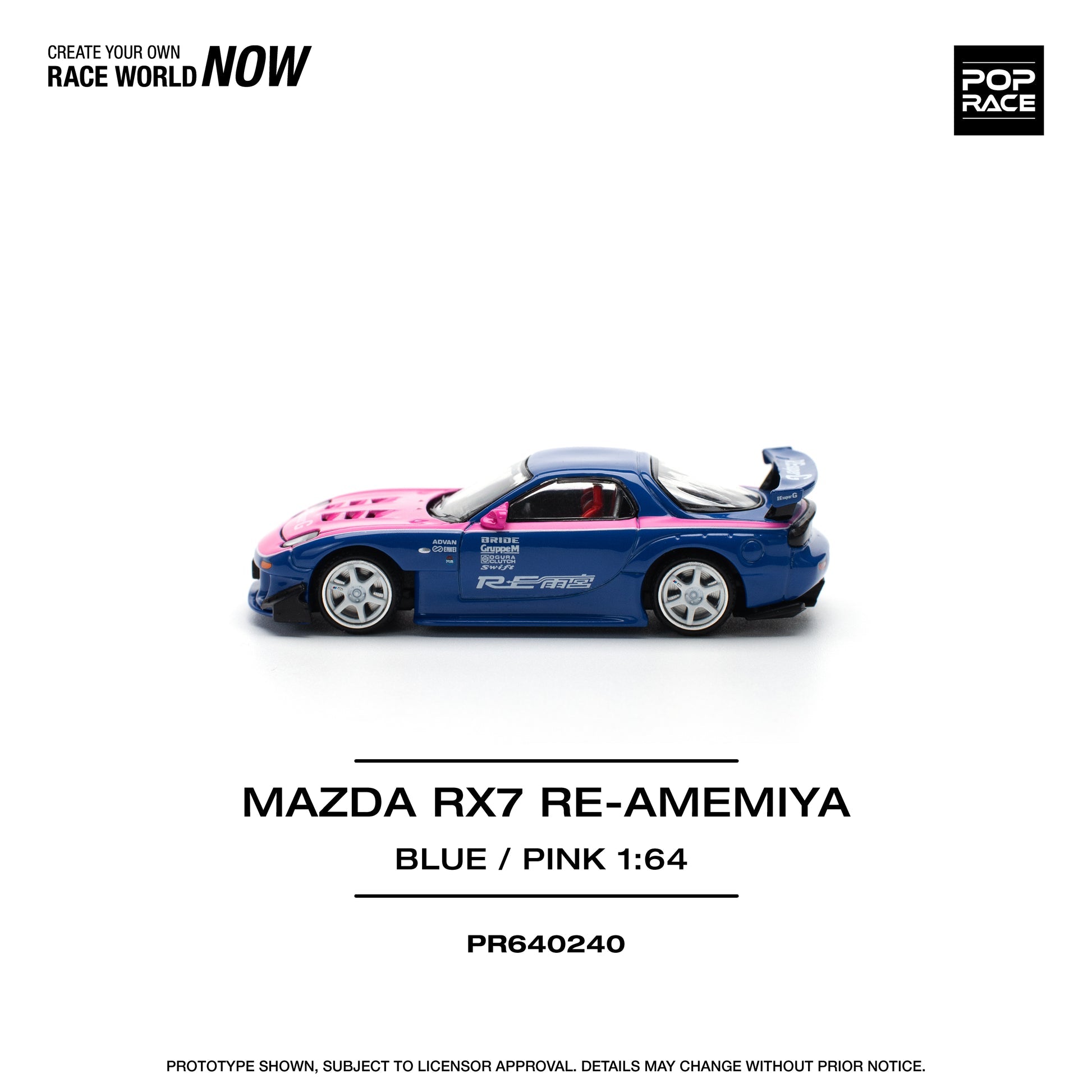 Mazda RX-7 RE-AMEMIYA Blue Pink