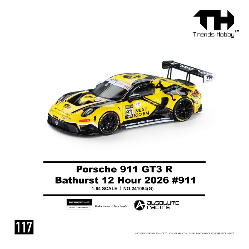 Porsche 911 (992) GT3 R Bathurst 12 Hours 2026 Yellow #911