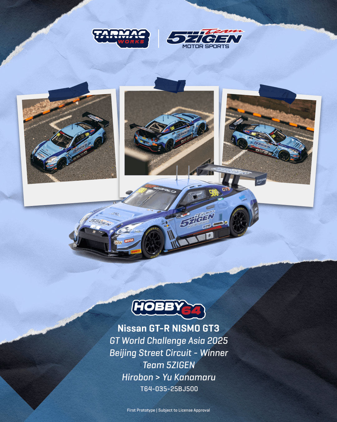 Nissan GT-R NISMO GT3 GT World Challenge Asia 2025 Beijing Street Circuit - Winner TEAM 5ZIGEN