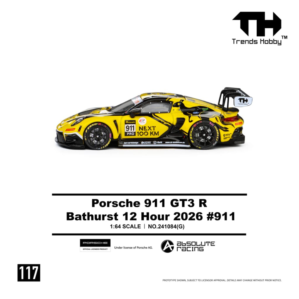 Porsche 911 (992) GT3 R Bathurst 12 Hours 2026 Yellow #911