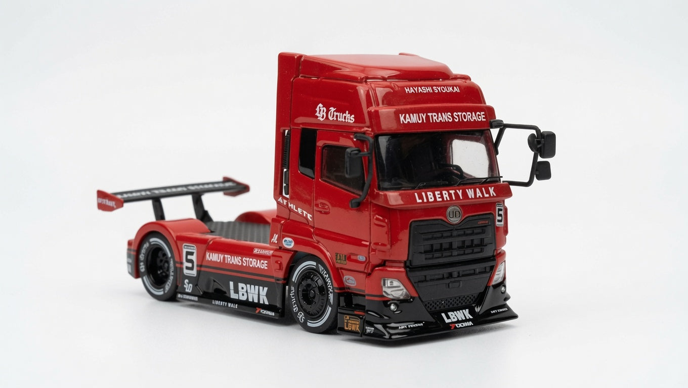 LB-Trucks UD Quon Head Super Silhouette Red Black
