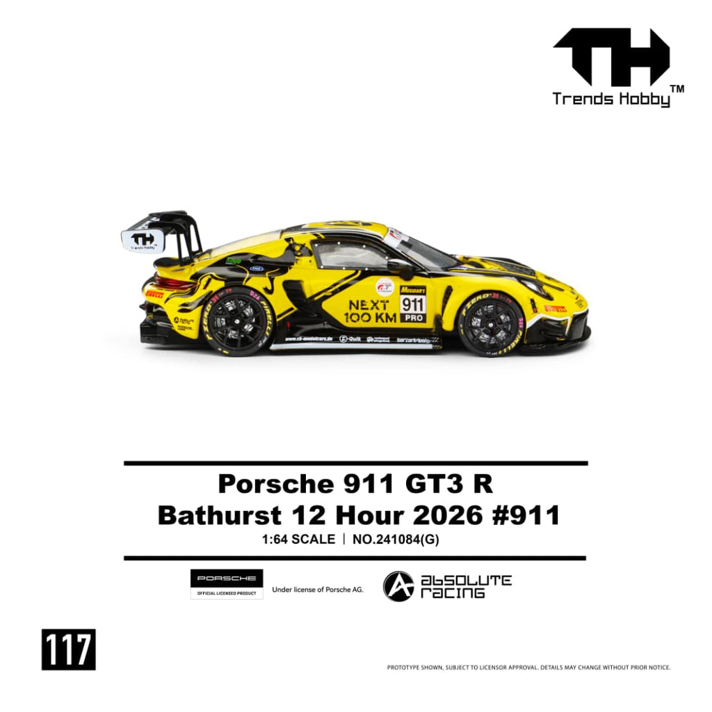 Porsche 911 (992) GT3 R Bathurst 12 Hours 2026 Yellow #911