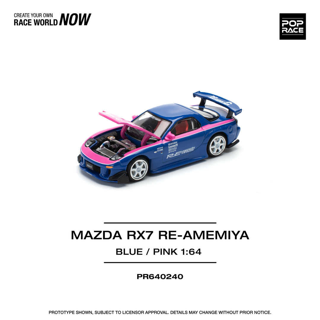 Mazda RX-7 RE-AMEMIYA Blue Pink