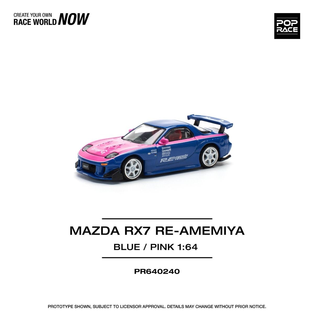 Mazda RX-7 RE-AMEMIYA Blue Pink