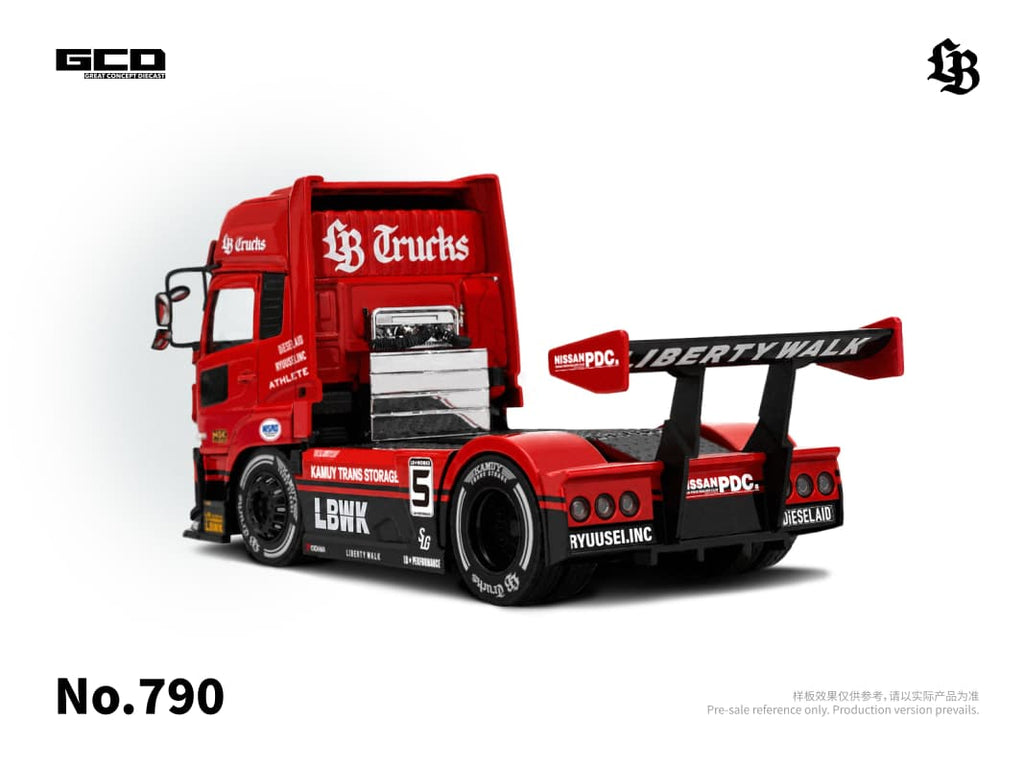 LB-Trucks UD Quon Head Super Silhouette Red Black