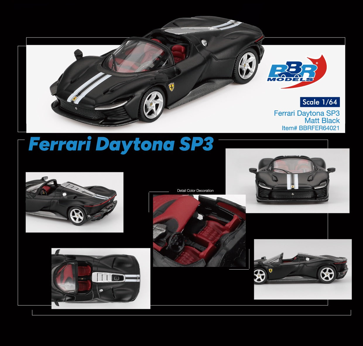 Ferrari Daytona SP3 Matt Black